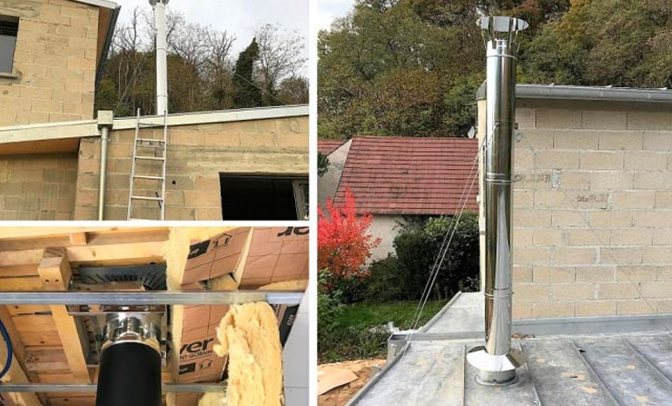 Installation et désamiantage de conduits de fumée en Île-de-France – Expertise W-Amiante